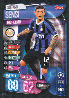 Stefano Sensi Internazionale Milano 2019/20 Topps Match Attax CL #INT10